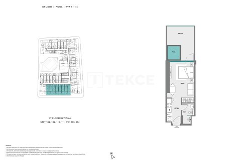 1 غرف نوم شقة  رقم 126312 17