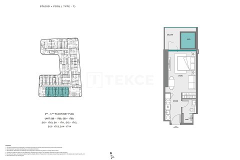 1 غرف نوم شقة  رقم 126312 13