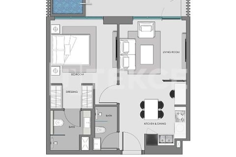 Квартира с 2 спальнями  №126311 10