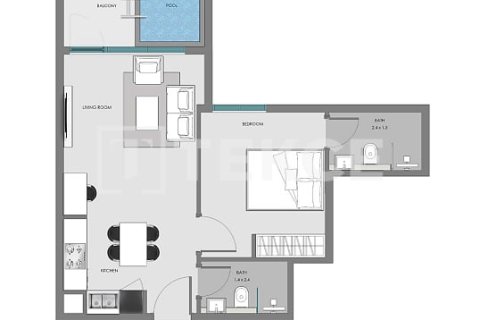 Квартира с 2 спальнями  №126311 5