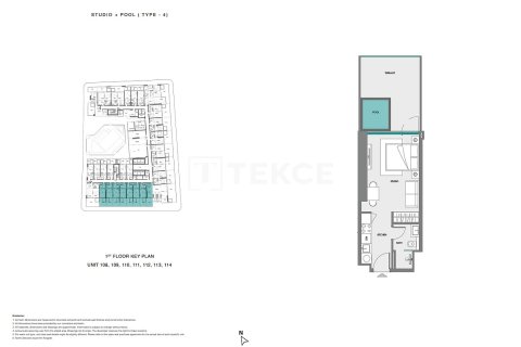 Квартира с 2 спальнями  №126313 17