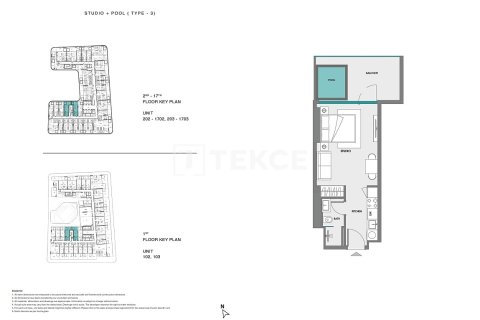 Квартира с 2 спальнями  №126313 16