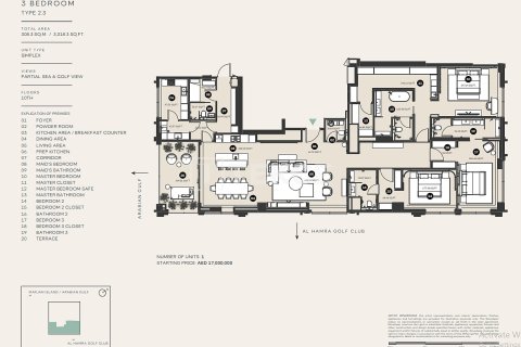 Apartment de 3 dormitorios en Ras Al Khaimah, UAE No. 169129 31