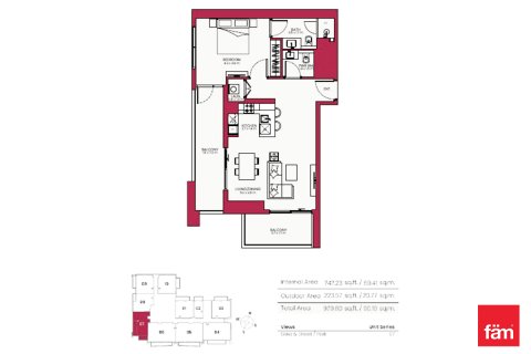 Квартира с 1 спальней №120235 3