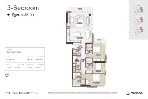 3 غرف نوم شقة في Dubai Design District, الإمارات العربية المتحدة رقم 160632 25