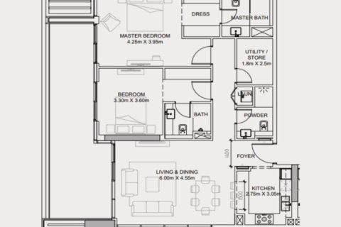 Квартира с 2 спальнями  №120393 10