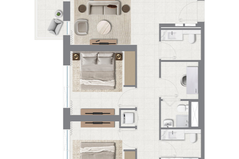 Appartement de 1 chambre à EMAAR South, UAE No. 170429 14