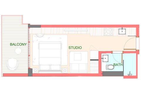 Studio Apartment in Al Marjan Island, UAE No. 170427 29