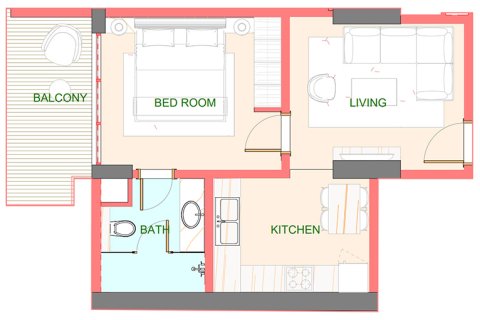 Studio Apartment in Al Marjan Island, UAE No. 170427 30