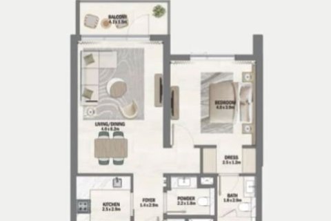 Apartment de 1 dormitorio en Beachfront Gates Dubai South (Dubai World Central), UAE No. 173136 13