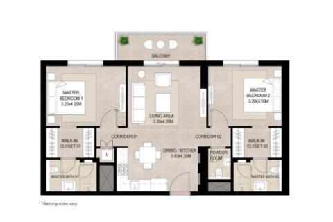 1 غرف نوم شقة في Town Square, الإمارات العربية المتحدة رقم 173138 11