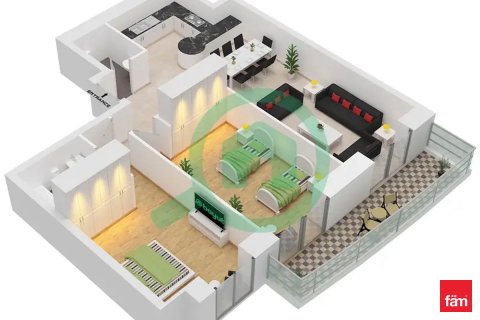 Apartment de 2 dormitorios en Dubai Marina, UAE No. 147888 12