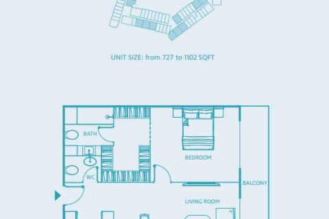 1 غرف نوم شقة  رقم 108670 5