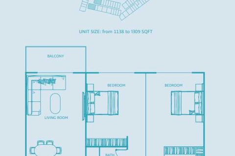 Квартира с 2 спальнями  №108668 6