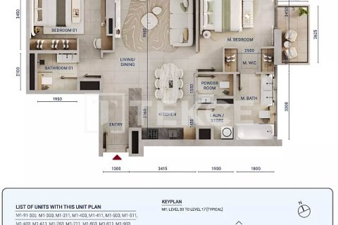 Appartement de 1 chambre à Dubai, UAE No. 146627 18