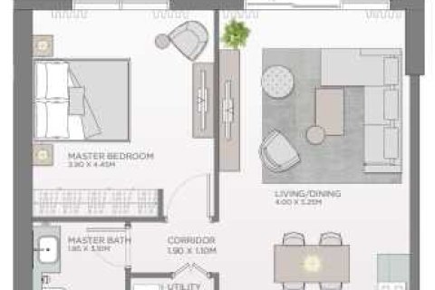 Квартира с 1 спальней  №108620 5