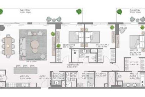 3 غرف نوم شقة  رقم 108622 5