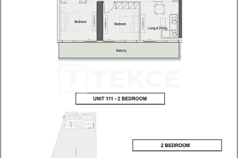 Квартира с 1 спальней  №119844 25