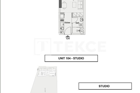Квартира с 1 спальней  №119844 15