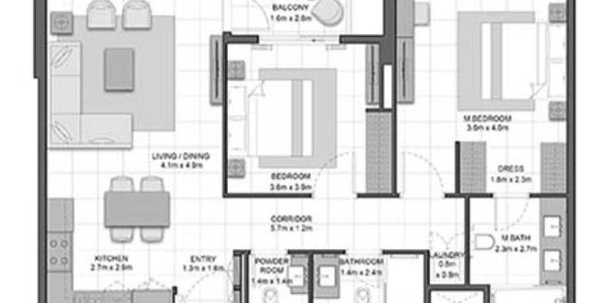 2 bedrooms Apartment in CRYSTAL RESIDENCES Maryam Island, UAE No. 97834