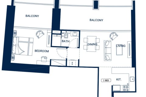 Appartement de 1 chambre  No. 109691 11