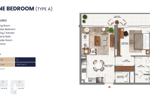 Studio Apartment in MALLSIDE RESIDENCES Dubai Hills Estate, UAE No. 173159 6