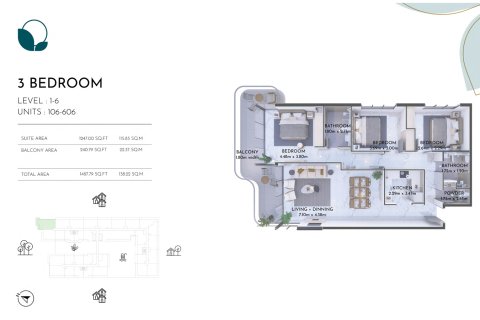 Apartment de 1 dormitorio en OLIVIA RESIDENCES Green Community, UAE No. 173155 10