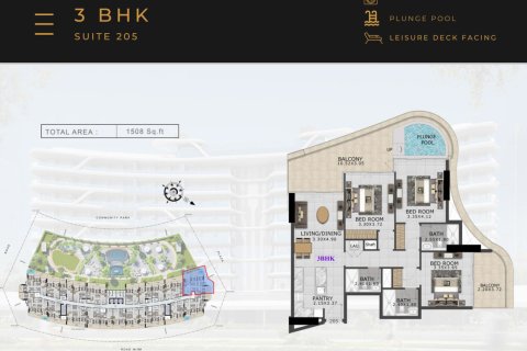 Apartment de 1 dormitorio en 48 PARKSIDE BY TABEER Al Barsha, UAE No. 173156 9