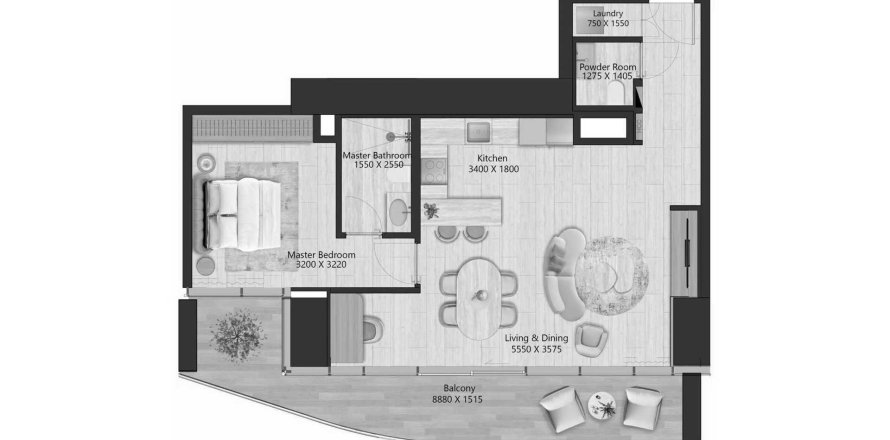 Apartment de 1 dormitorio en IL Vento  No. 125702