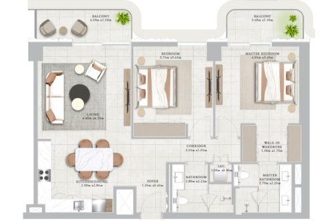 Appartement de 2 chambres à Mina Rashid, UAE No. 204837 13