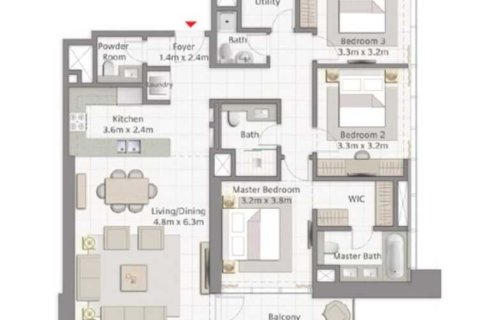 Apartment de 3 dormitorios en CREEK GATE  No. 109084 4
