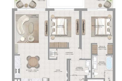 Квартира с 2 спальнями  №108854 6