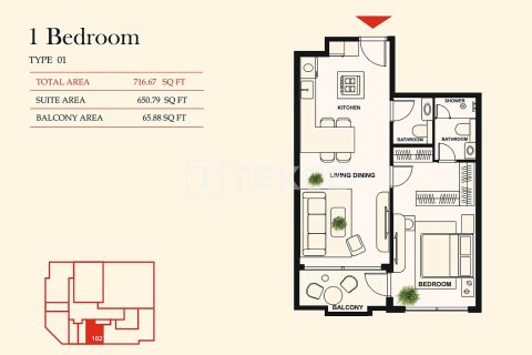 Apartamento tipo estudio Estudio en Al Satwa, UAE No. 172221 29