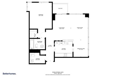 Apartment de 1 dormitorio  No. 113521 3