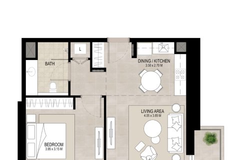 Apartment de 1 dormitorio en Town Square, UAE No. 170413 12