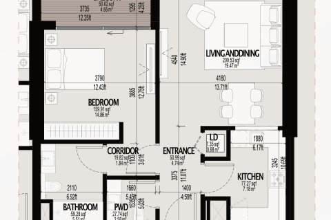Studio Apartment in Dubai, UAE No. 170412 12