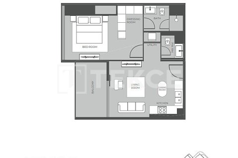 1 غرف نوم شقة  رقم 131465 31