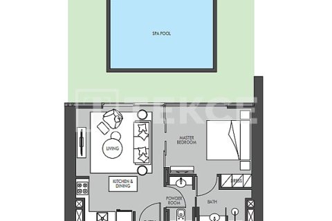 1 غرف نوم شقة  رقم 131468 16