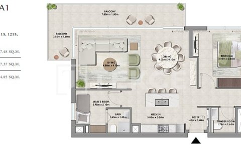Apartment de 1 dormitorio en Dubai Hills Estate, UAE No. 186860 18