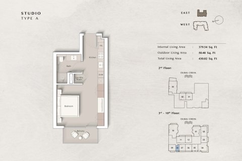 Studio Apartment in ART BAY Al Jaddaf, UAE No. 173124 17