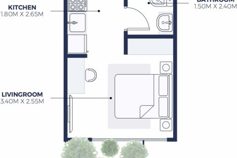 Apartamento tipo estudio Estudio en CREEK VIEWS II Al Jaddaf, UAE No. 96987 6