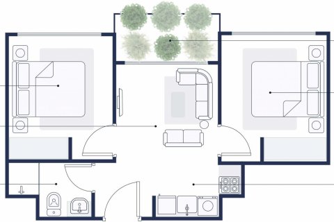 Apartamento tipo estudio Estudio en CREEK VIEWS II Al Jaddaf, UAE No. 96987 5