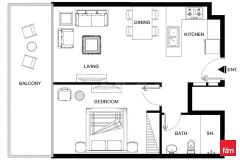 Apartment de 1 dormitorio  No. 125353 25