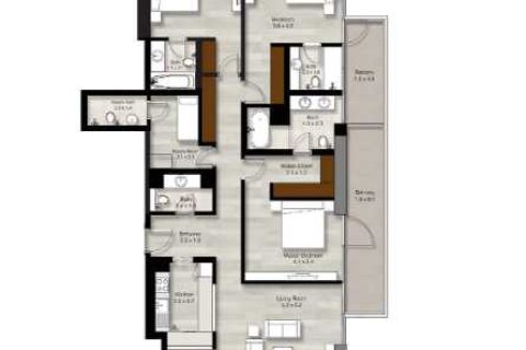 Квартира с 3 спальнями в LIV RESIDENCE,  №108964 6