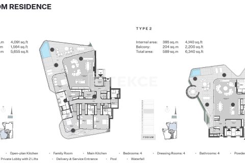 Appartement de 4 chambres  No. 135325 30