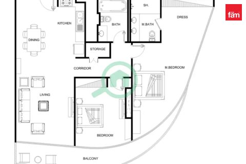 Appartement de 2 chambres à Dubai, UAE No. 203051 15