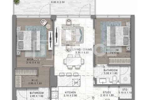 Apartment de 1 dormitorio en DAMAC Hills (Akoya by DAMAC), UAE No. 203566 19