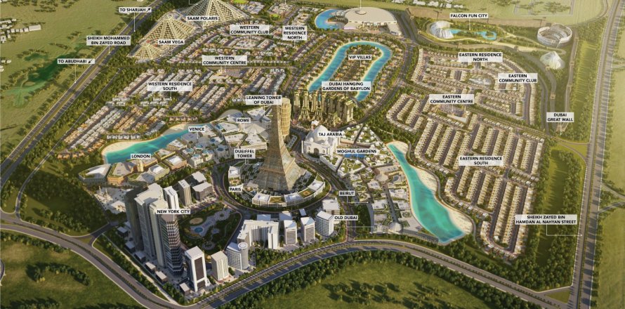 130064m² Land in Falcon City of Wonders, UAE No. 187905