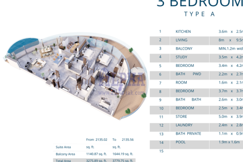 3 bedrooms Apartment  No. 117239 13