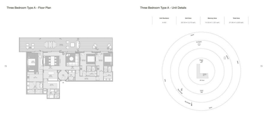 Apartment de 3 dormitorios en ARMANI BEACH RESIDENCES Palm Jumeirah, UAE No. 97666